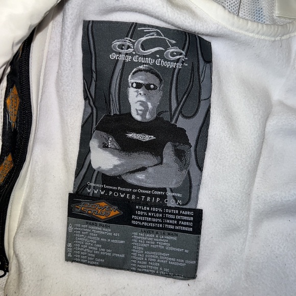 ORANGE COUNTY CHOPPERS MOTORCYCLE RACING JACKET WHITE RED BLACK sz.m - Picture 3 of 9